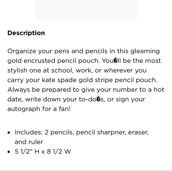 • k a t e • s p a d e • p e n c i l • c a s e • - Picture 4 of 4